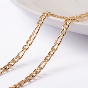 Stainless Steel Figaro Chains necklace unisex 5mm